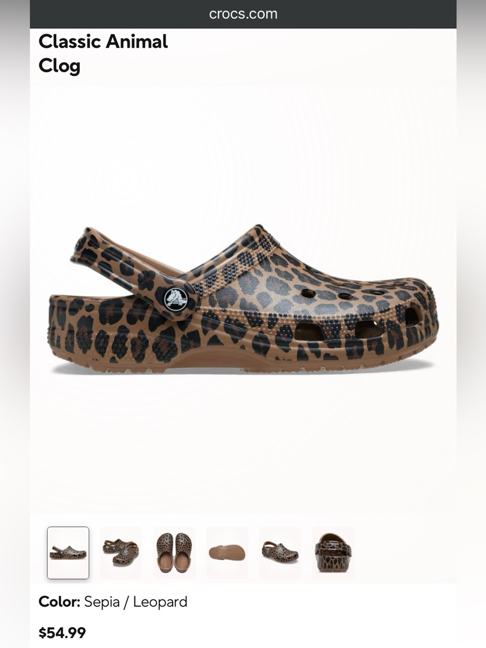 Crocs Classic Animal Leopard Clog